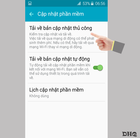 Chọn Tải về bản cập nhật thủ công